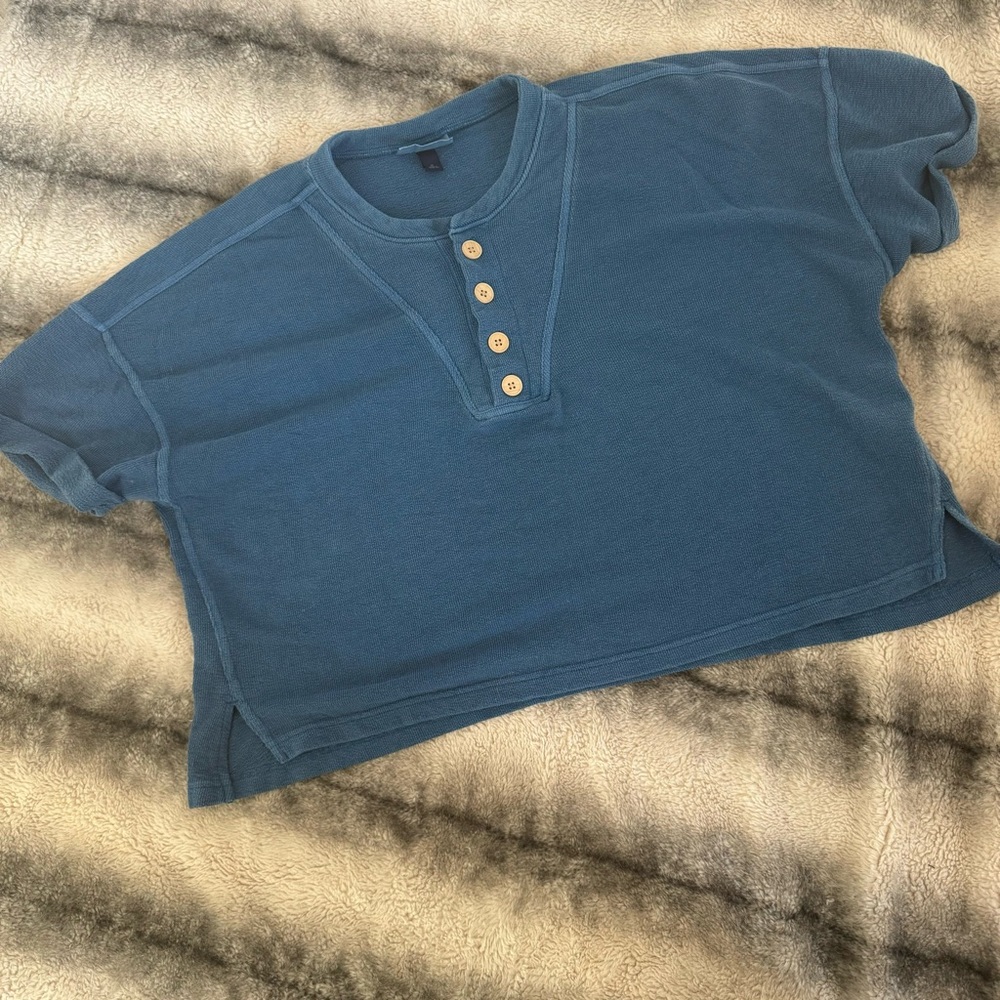 Short Sleeve French Terry Henley Shirt
